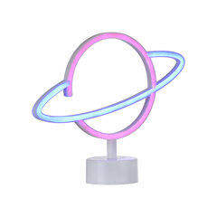 Pöytävalaisin LeuchtenDirekt Neon Saturn hinta ja tiedot | Pöytävalaisimet | hobbyhall.fi