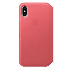 APPLE iPhone XS Leather Folio - Pink hinta ja tiedot | Puhelimen kuoret ja kotelot | hobbyhall.fi