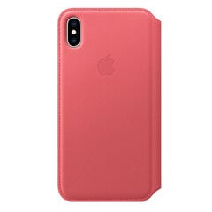 APPLE iPhone XS Max Leather Folio Pink hinta ja tiedot | Puhelimen kuoret ja kotelot | hobbyhall.fi