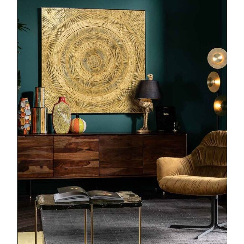 Objektikuva Art Circle Gold 120x120cm hinta ja tiedot | Taulut | hobbyhall.fi