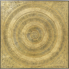 Objektikuva Art Circle Gold 120x120cm hinta ja tiedot | Sisustustuotteet | hobbyhall.fi