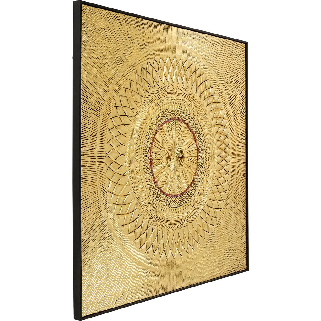 Objektikuva Art Geometric Circle Gold 120x120cm hinta ja tiedot | Sisustustuotteet | hobbyhall.fi