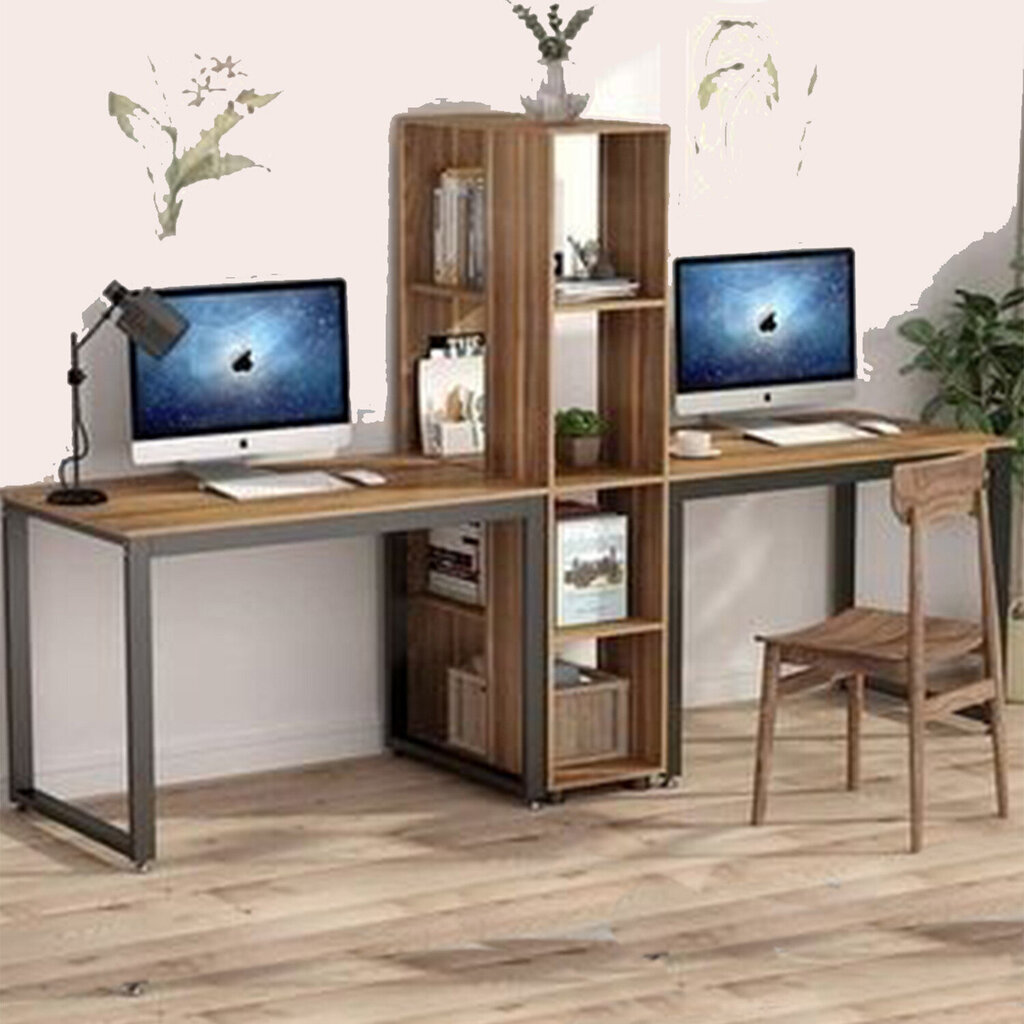 Työpöytä Asir L194, ruskea/musta hinta ja tiedot | Tietokonepöydät ja työpöydät | hobbyhall.fi