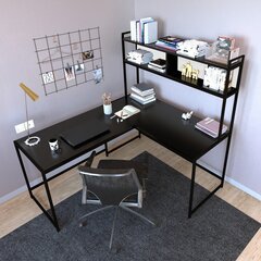 Työpöytä Asir L207, musta hinta ja tiedot | Tietokonepöydät ja työpöydät | hobbyhall.fi