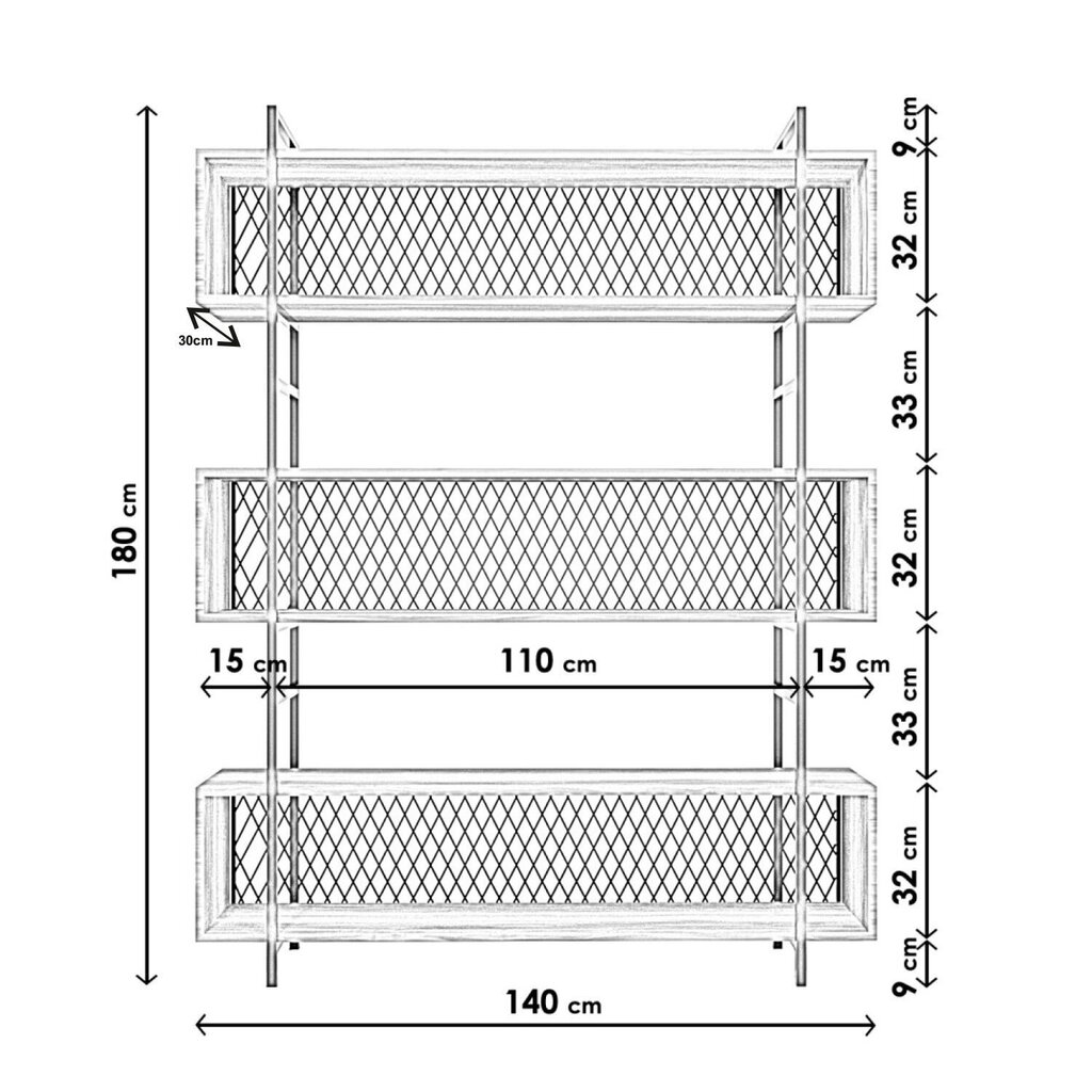 Hyllykkö L1159, musta hinta ja tiedot | Hyllyt | hobbyhall.fi