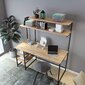 Työpöytä Asir Brugge-L248, ruskea/musta hinta ja tiedot | Tietokonepöydät ja työpöydät | hobbyhall.fi