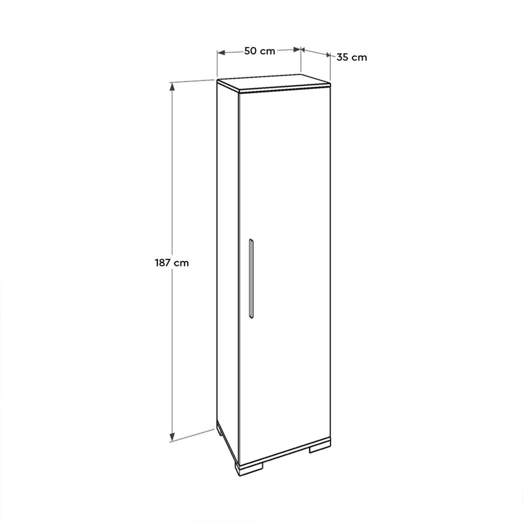 Kaappi Asir Adr-408-Pp-1, valkoinen hinta ja tiedot | Kaapit | hobbyhall.fi