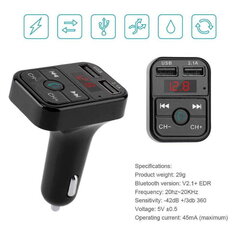 Modulaattori Riff CAR-B2 Bluetooth FM / MP3 Lähetin Autolaturi 2x USB QC3.0 3.1A/1A Musta hinta ja tiedot | Riff Autotuotteet | hobbyhall.fi