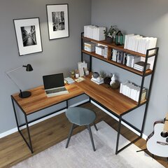 Kirjoituspöytä Asir L203, ruskea/musta hinta ja tiedot | Tietokonepöydät ja työpöydät | hobbyhall.fi