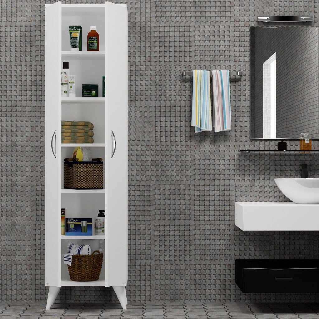 Kylpyhuoneen kaappi Asir BDL0101, valkoinen hinta ja tiedot | Kylpyhuonekaapit | hobbyhall.fi