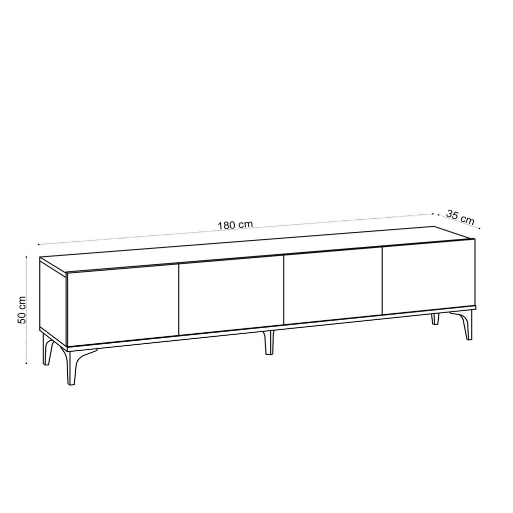 Kalune Design TV-taso Nora, ruskea hinta ja tiedot | TV-tasot | hobbyhall.fi