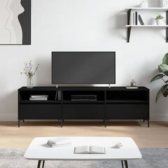 vidaXL TV-taso musta 150x30x44,5 cm tekninen puu hinta ja tiedot | TV-tasot | hobbyhall.fi