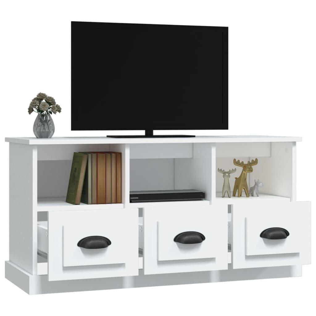 vidaXL TV-taso valkoinen 100x35x50 cm tekninen puu hinta ja tiedot | TV-tasot | hobbyhall.fi
