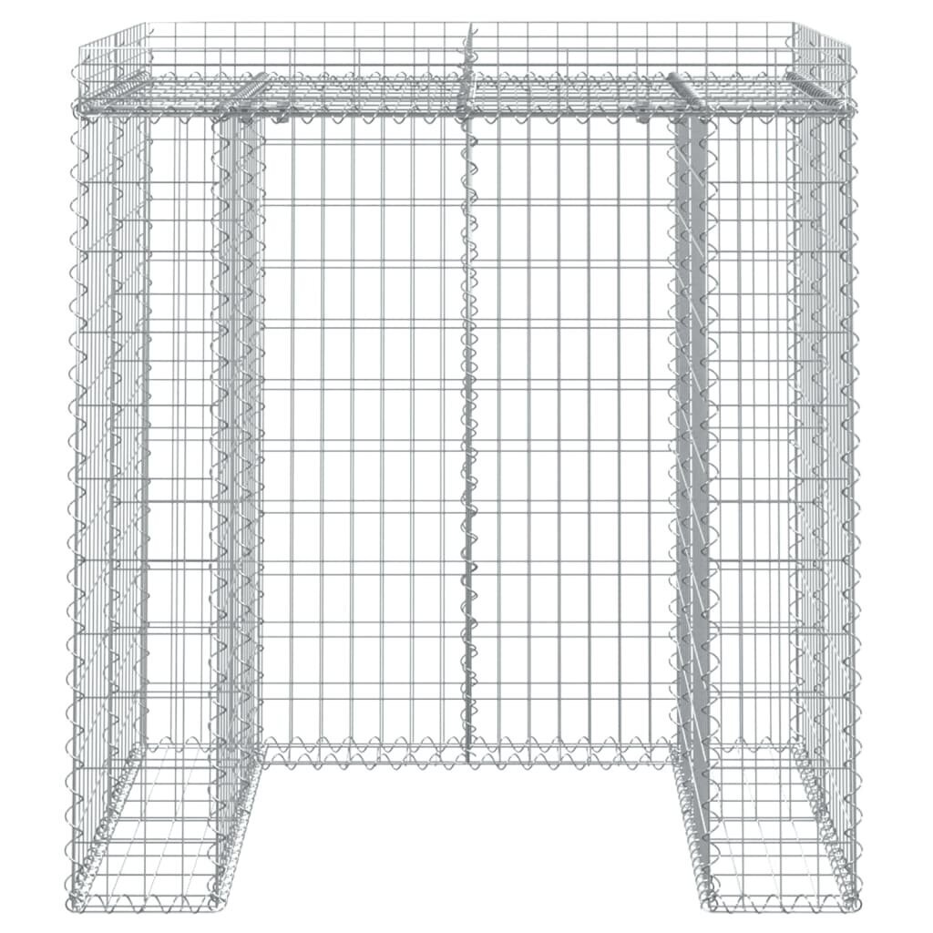 vidaXL Gabion kivikoriseinä jäteastialle 110x91x120 cm sinkitty rauta hinta ja tiedot | Aidat ja tarvikkeet | hobbyhall.fi