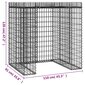 vidaXL Gabion kivikoriseinä jäteastialle 110x91x120 cm sinkitty rauta hinta ja tiedot | Aidat ja tarvikkeet | hobbyhall.fi