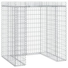 vidaXL Gabion kivikoriseinä jäteastialle 110x91x120 cm sinkitty rauta hinta ja tiedot | Aidat ja tarvikkeet | hobbyhall.fi