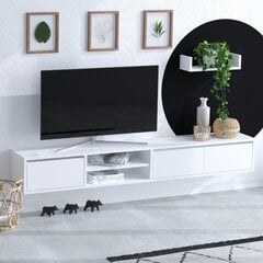 Kalune Design 2-osainen olohuoneen kalustesarja Alcor, valkoinen hinta ja tiedot | TV- ja mediakalusteet | hobbyhall.fi