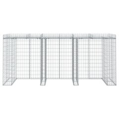 vidaXL Gabion-kivikori jäteastialle 270x91x120 cm sinkitty rauta hinta ja tiedot | Aidat ja tarvikkeet | hobbyhall.fi