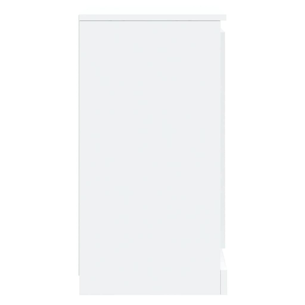 vidaXL Senkit 2 kpl valkoinen 37,5x35,5x67,5 cm tekninen puu hinta ja tiedot | Olohuoneen kaapit ja lipastot | hobbyhall.fi
