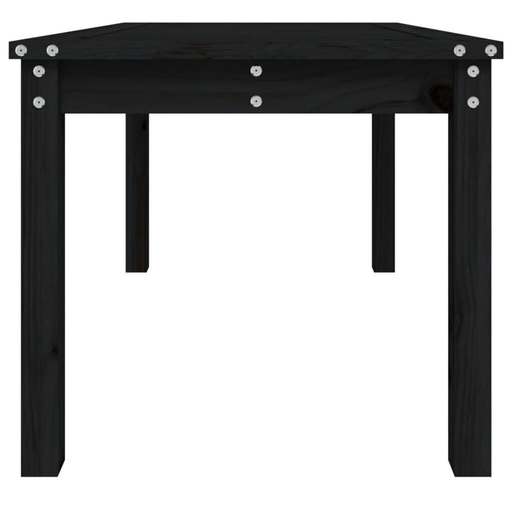 vidaXL Puutarhapöytä musta 82,5x50,5x45 cm täysi mänty hinta ja tiedot | Puutarhapöydät | hobbyhall.fi