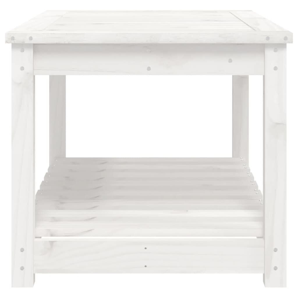 vidaXL Puutarhapöytä valkoinen 82,5x50,5x45 cm täysi mänty hinta ja tiedot | Puutarhapöydät | hobbyhall.fi