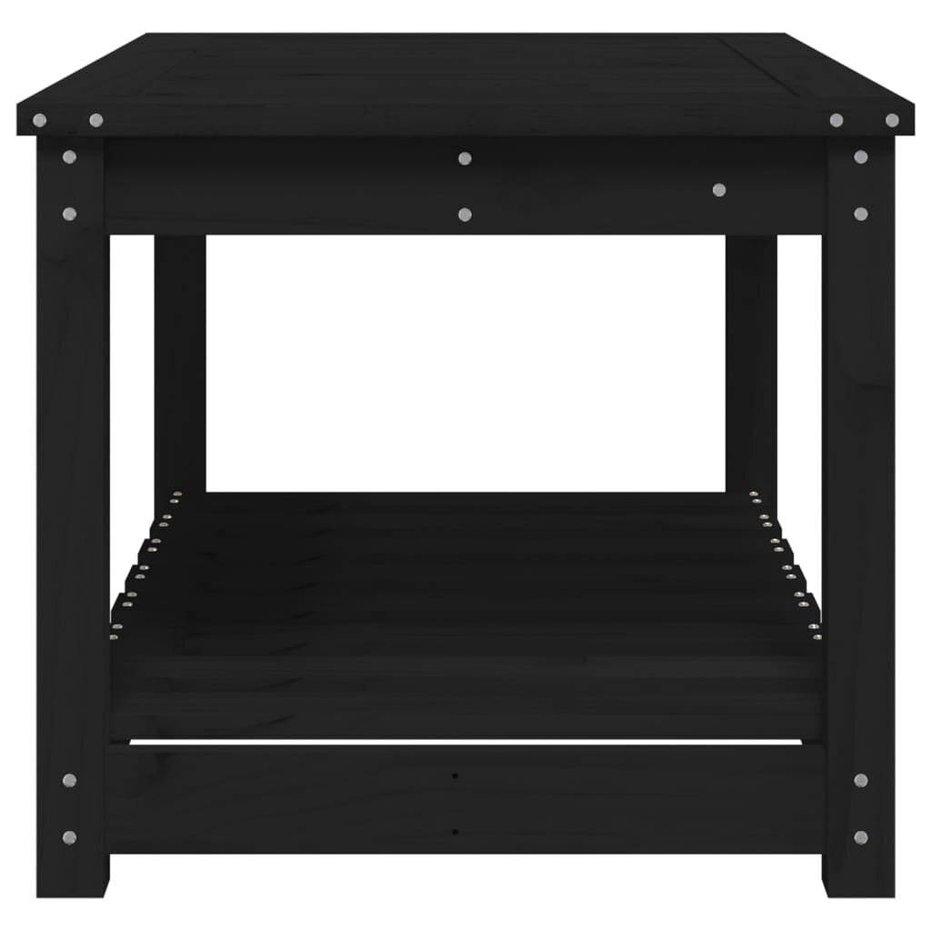 vidaXL Puutarhapöytä musta 82,5x50,5x45 cm täysi mänty hinta ja tiedot | Puutarhapöydät | hobbyhall.fi