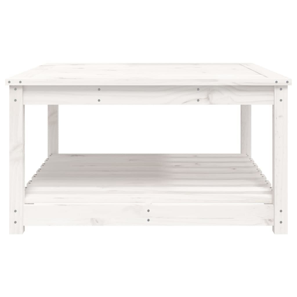 vidaXL Puutarhapöytä valkoinen 82,5x82,5x45 cm täysi mänty hinta ja tiedot | Puutarhapöydät | hobbyhall.fi