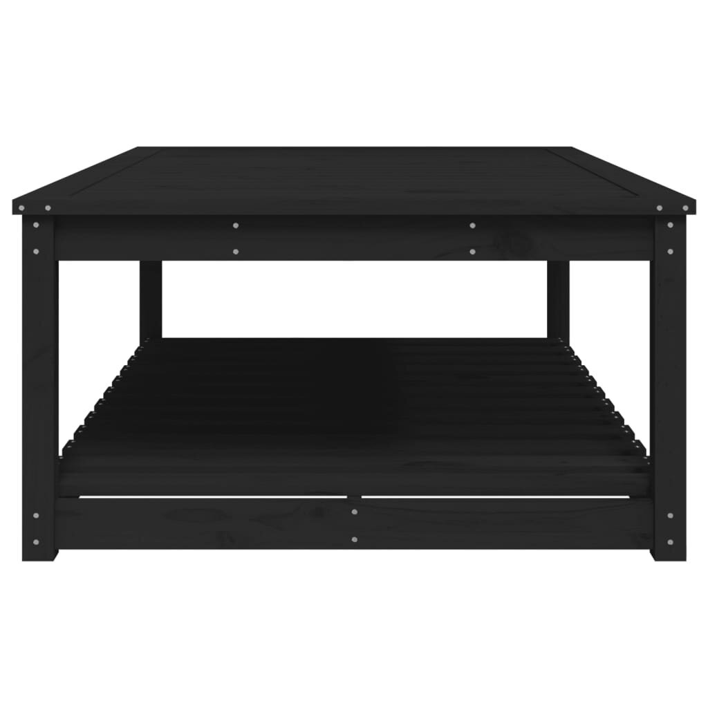 vidaXL Puutarhapöytä musta 121,5x82,5x45 cm täysi mänty hinta ja tiedot | Puutarhapöydät | hobbyhall.fi