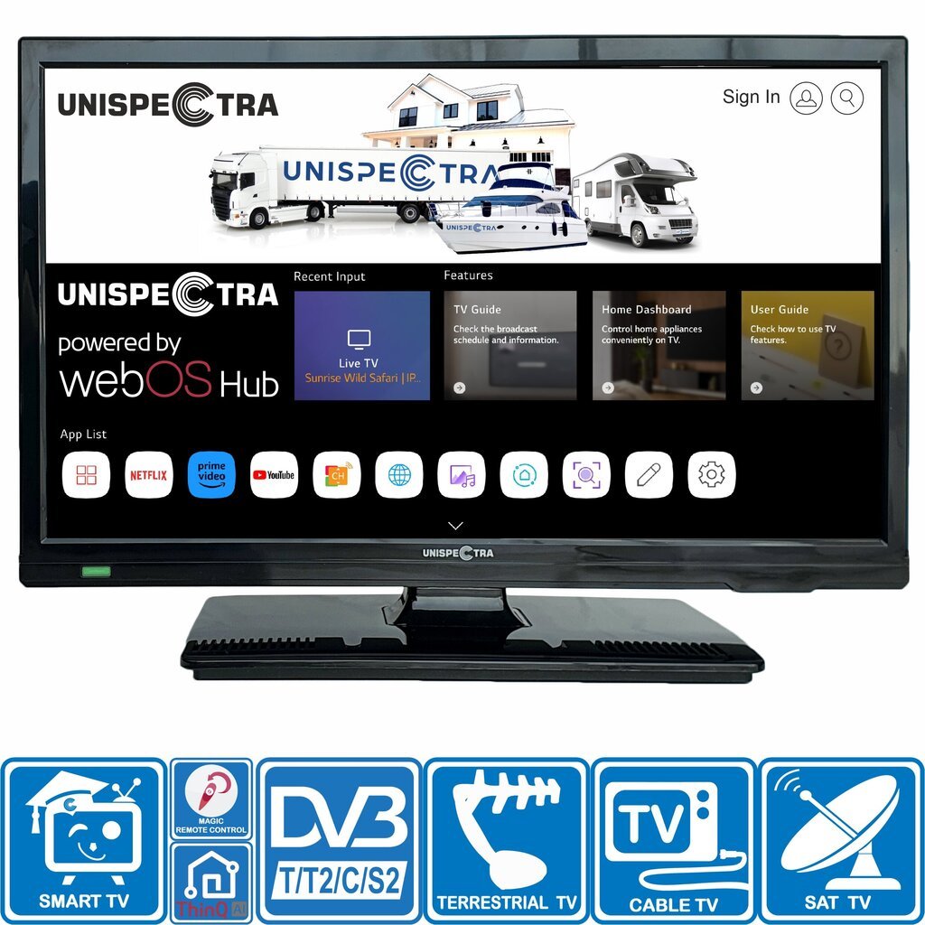 Unispectra 190T2S2W hinta ja tiedot | Televisiot | hobbyhall.fi