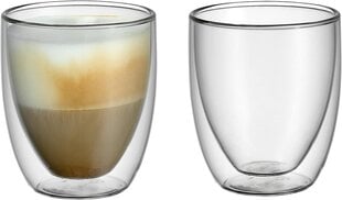 WMF Kult kaksiseinäiset cappuccino-lasit, 250 ml hinta ja tiedot | Lasit, mukit ja kannut | hobbyhall.fi