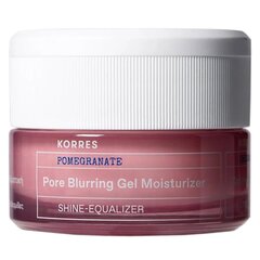 Gel-voide pareille Korres Pomegranate Pore Blurring Gel-Moisturizer, 40 ml hinta ja tiedot | Kasvovoiteet | hobbyhall.fi