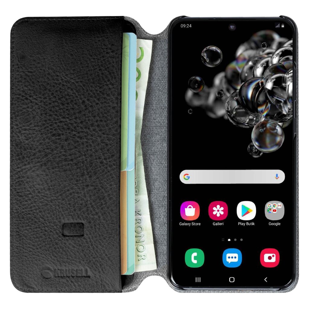 Krusell Sunne PhoneWallet, Samsung Galaxy S20 Ultra, musta hinta ja tiedot | Puhelimen kuoret ja kotelot | hobbyhall.fi