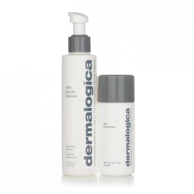 Dermalogica The Glowing Skin Set ihonhoitosetti: kirkastava puhdistusaine, 150 ml + kuorinta-aine, 40 g hinta ja tiedot | Kasvojen puhdistusaineet | hobbyhall.fi