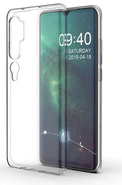 Silikonikotelo Fusion Ultra Back Case 1 mm Protect Xiaomi Mi Note 10 Pro / Mi Note 10, läpinäkyvä. hinta ja tiedot | Puhelimen kuoret ja kotelot | hobbyhall.fi