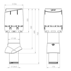 Ilmanvaihdon eristetty poistoputki Vilpe Flow 125P/IS/500, harmaa hinta ja tiedot | Ilmanvaihtolaitteiden lisätarvikkeet | hobbyhall.fi
