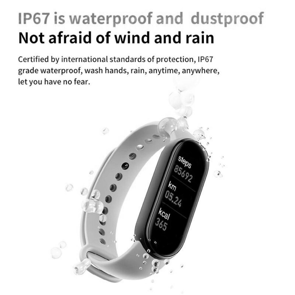 MyTime MT6 Smart Wristband musta hinta ja tiedot | Älykellot | hobbyhall.fi