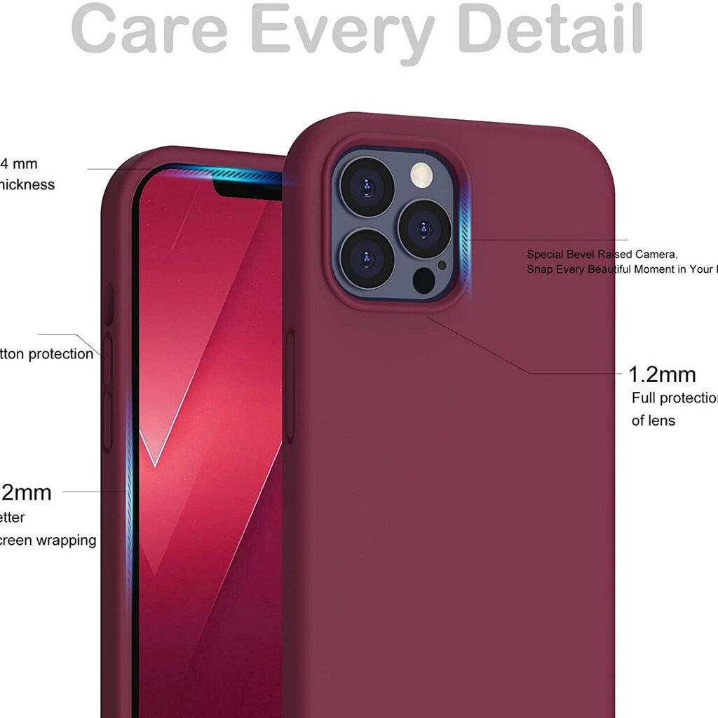 Riff silikoninen suojakuori Apple iPhone 11 (6,1") Burgundy hinta ja tiedot | Puhelimen kuoret ja kotelot | hobbyhall.fi