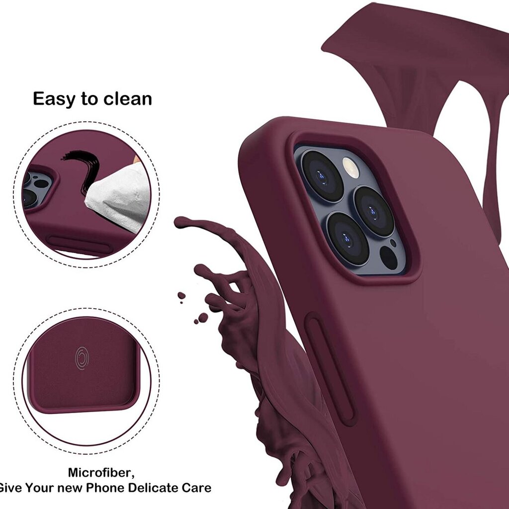 Riff silikoninen suojakuori Apple iPhone 11 (6,1") Burgundy hinta ja tiedot | Puhelimen kuoret ja kotelot | hobbyhall.fi