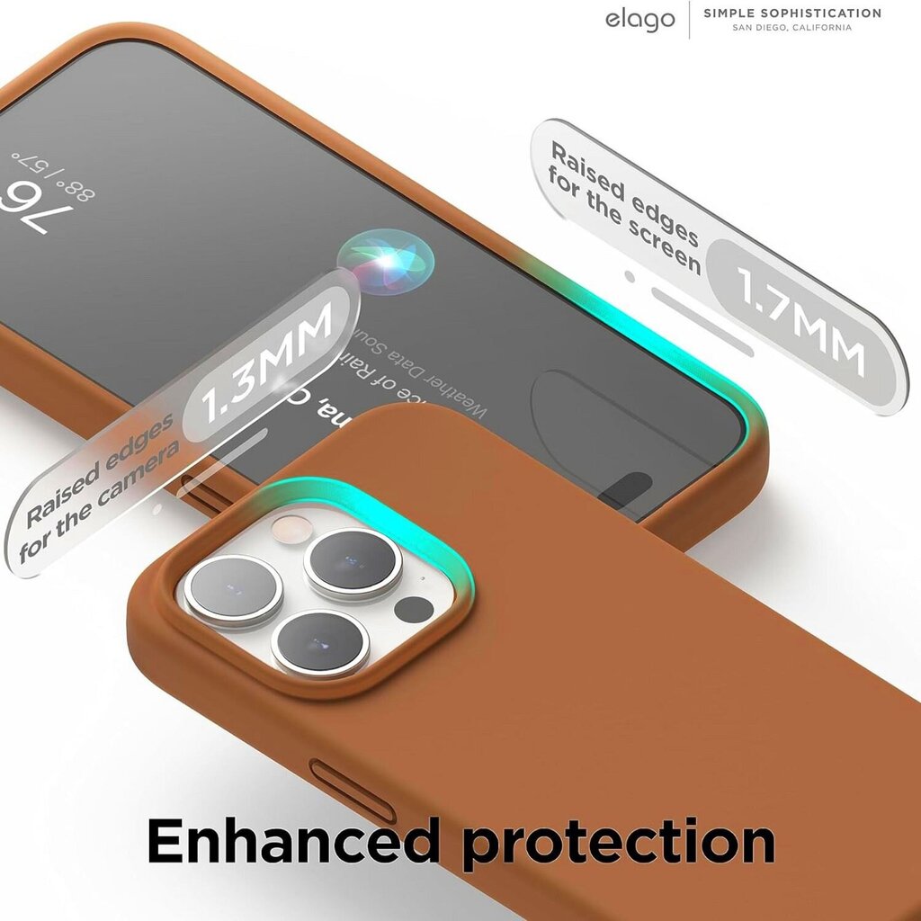 Riff silikoninen suojakuori Apple iPhone 15 Pro Max Brown hinta ja tiedot | Puhelimen kuoret ja kotelot | hobbyhall.fi