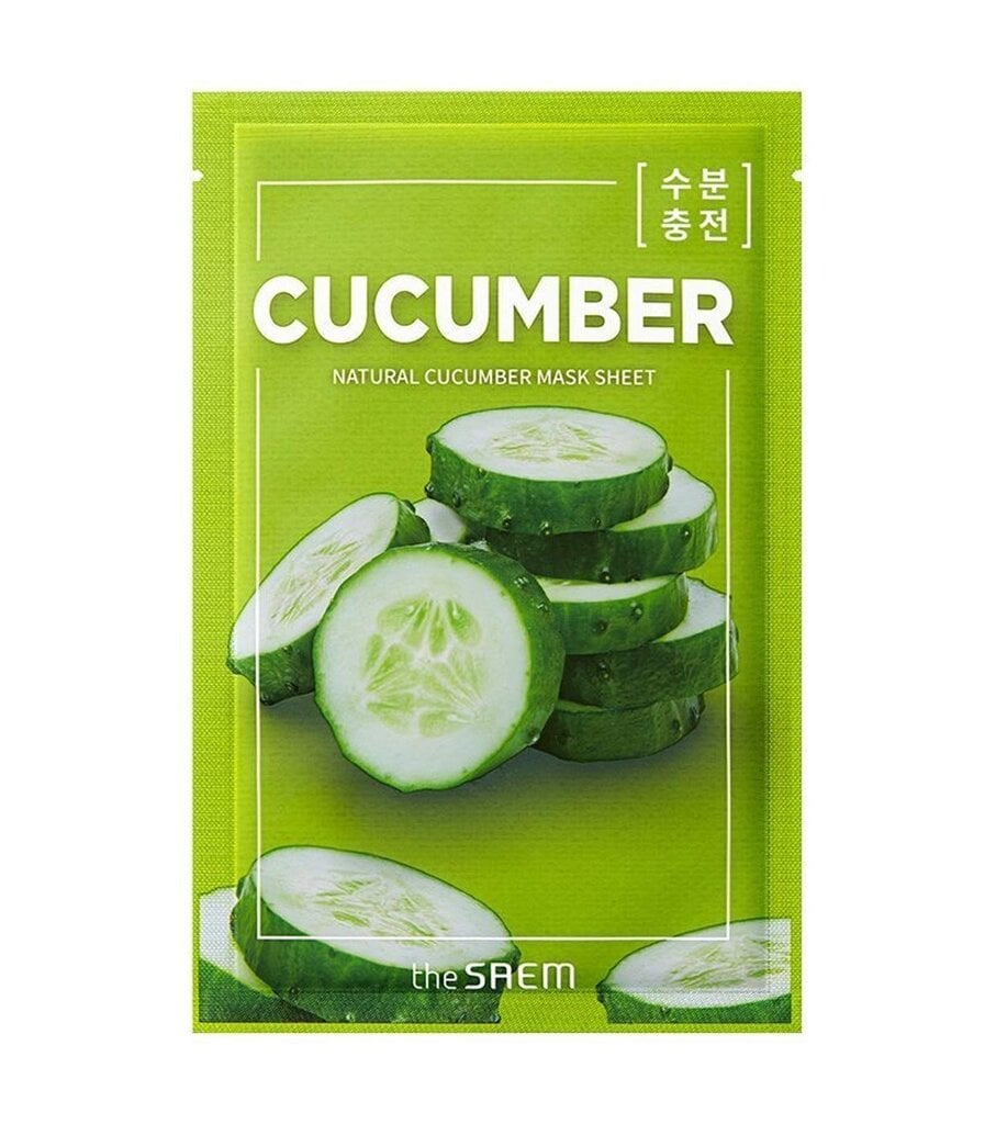 Kasvonaamio The Saem Natural Cucumber, 21 ml hinta ja tiedot | Kasvonaamiot ja silmänalusaamiot | hobbyhall.fi