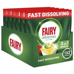 Fairy astianpesukonetabletit Platinum All In One Lemon, 132 kpl hinta ja tiedot | Astianpesuaineet | hobbyhall.fi