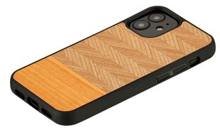 MAN&WOOD suojakuori Apple iPhone 12 mini - Herringbone Arancia Black hinta ja tiedot | Puhelimen kuoret ja kotelot | hobbyhall.fi