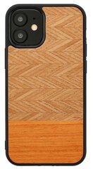 MAN&WOOD suojakuori Apple iPhone 12 mini - Herringbone Arancia Black hinta ja tiedot | Puhelimen kuoret ja kotelot | hobbyhall.fi