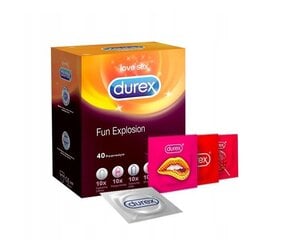 Kondomisarja Durex Fun Explosion, 40 kpl hinta ja tiedot | Kondomit | hobbyhall.fi