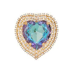 Rintakoru Crystal Heart Vitrail Light Swarovskin kristalleilla DS00BR188 hinta ja tiedot | Rintakorut | hobbyhall.fi