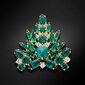 Rintakoru Crystal Branch II Emerald Swarovskin kristalleilla Diamond Sky Jewelry DS00BR191 hinta ja tiedot | Rintakorut | hobbyhall.fi