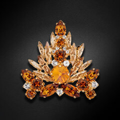 Rintakoru Crystal Branch II Light Amber / Topaz / Golden Shadow Swarovskin kristalleilla Diamond Sky Jewelry DS00BR194 hinta ja tiedot | Rintakorut | hobbyhall.fi