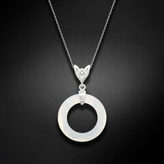 925-Hopea riipukset Cosmic Ring, White Opal, Swarovskin kristalleilla DS01K667 hinta ja tiedot | Kaulakorut | hobbyhall.fi