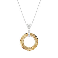 925-Hopea riipukset Cosmic Ring, Golden Shadow, Swarovskin kristalleilla DS01K669 hinta ja tiedot | Kaulakorut | hobbyhall.fi