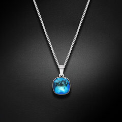 925-Hopea riipukset Glare, Bermuda Blue, Swarovskin kristalleilla DS01K674 hinta ja tiedot | Kaulakorut | hobbyhall.fi